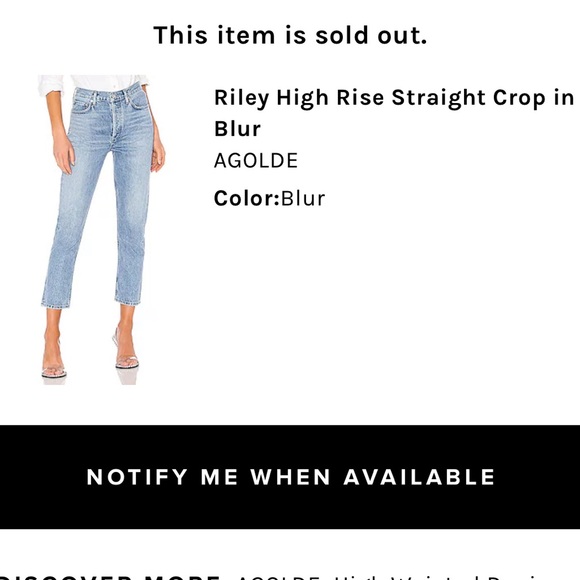 AGOLDE Riley High Rise Straight Crop in
Blur from Revolve - Picture 8 of 12